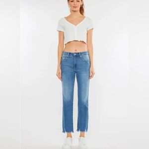 ❤️ NWOT! KANCAN DANIELLE HIGH RISE SLIM STRAIGHT JEANS, 4 (27)